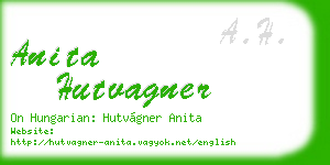 anita hutvagner business card